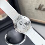 Hublot Replica Watch Classic Fusion White Dial Custom Moissanite Diamonds 33mm - Image 7