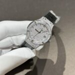Hublot Classic Fusion Replica Watch With Full Moissanite Diamonds 33mm - Image 3