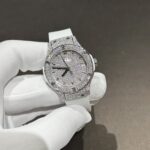 Hublot Classic Fusion Best Replica Watch White Full Moissanite Diamonds 33mm - Image 3