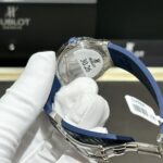 Hublot Classic Fusion Replica Watch Blue With Moissanite Diamond 33mm - Image 5