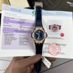 Hublot One Click King Gold Replica Watch With Blue Dial Moissanite 39mm