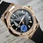 Hublot Orlinski King Gold Black Dial Custom Moissanite Diamonds Hong Kong 40mm - Image 3