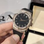 Hublot Replica Watch Orlinski King Gold Black With Full Diamond Case HBF 40mm - Image 3