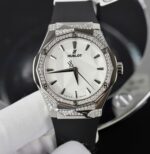 Hublot Orlinski White Dial Replica Watch Custom Moissanite Diamonds Hong Kong 40mm - Image 3
