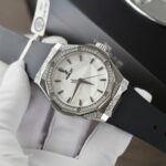 Hublot Orlinski White Dial Replica Watch Custom Moissanite Diamonds Hong Kong 40mm - Image 4