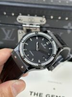 Hublot Classic Fusion Ceramic Replica Watch With Stone Swarovski Refined 42mm - Image 3