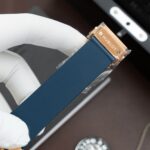 Hublot Copies Watches Classic Fusion King Gold Dial Blue Movement SW300 Rubber Strap 42mm - Image 8