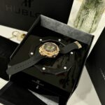 Hublot Replica Watches Big Bang Sang Bleu ll King Gold Black Dial BBF 45mm - Image 4