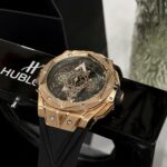 Hublot Replica Watches Big Bang Sang Bleu ll King Gold Black Dial BBF 45mm - Image 6