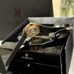 Hublot Replica Watches Big Bang Sang Bleu ll King Gold Black Dial BBF 45mm - Image 8
