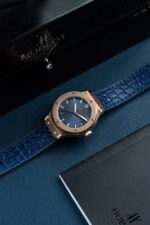 Hublot Replica Watch Classic Fusion King Gold Dial Blue 33mm