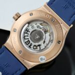 Hublot Classic Fusion King Gold Imitation Watches Blue Dial Diamonds CZ HB Factory 42mm - Image 8