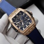 Hublot Replica Watch Spirit Of Big Bang King Gold Dial Blue 42mm - Image 5