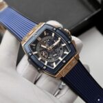 Hublot Replica Watches Spirit Of Big Bang King Gold Bezel Ceramic Blue 42mm - Image 3