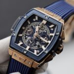 Hublot Replica Watches Spirit Of Big Bang King Gold Bezel Ceramic Blue 42mm - Image 5