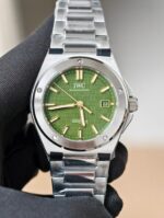 IWC Ingenieur Luxury Replica Watches Green Dial Automatic Movement V7 Factory 40mm