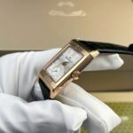 Jaeger LeCoultre Copies Watch Master Reverso Tribute Monoface Small Seconds Leather Strap 27.4×45.6mm - Image 4