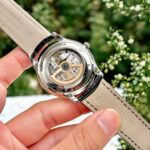 Jaeger LeCoultre Luxury Fake Watches Master Ultra thin 1288420 Silver Dial Leather Strap 40mm - Image 7