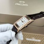 Jaeger LeCoultre Copies Watch Master Reverso Tribute Small Seconds 2 Dial White And Gray 28.3x47mm - Image 5