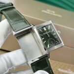 Jaeger LeCoultre Remake Watch Master Reverso Tribute Small Seconds 2 Dial Green And White 28.3x47mm - Image 4