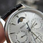 Jaeger LeCoultre Fake Watches Master Ultrathin Perpetual Calendar Dial Silver VR Factory 39mm - Image 6