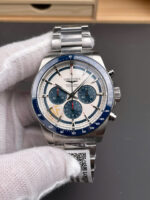 Longines Conquest Chronograph Luxury Fake Watches White Dial AF Factory 42mm