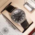 Longines Fake Watch Conquest Heritage L16454754 Black Dial Leather Strap 40mm