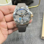 Longines HydroConquest Replica Watches Best Quality Gray Dial Rubber Strap AF Factory 43mm