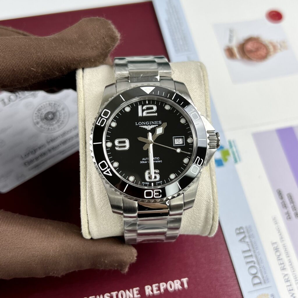 Dong-Ho-Longines-Hydroconquest-Fake-Cao-Cap-May-Thuy-Sy-43mm-2.jpg Longines Fake Watches Hydroconquest Black Dial Metal Wire 43mm - Image 1