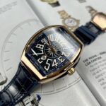 Franck Muller V45 Men-s Replica Watch Blue Rose Gold Case 45mm - Image 3