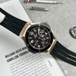 Hublot Fake Watch Big Bang King Gold Black Dial Rubber Strap 44mm - Image 3