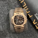 Patek Philippe Nautilus 5712R Replica Watch Rose Gold Chocolate Dial 40mm