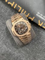 Patek Philippe Nautilus 5712R Replica Watch Rose Gold Chocolate Dial 40mm - Image 2