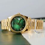 Rolex Day-Date Ombre Green Dial Imitation Watches Gold Wrapped Custom GM Factory 40mm - Image 4