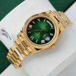 Rolex Day-Date Ombre Green Dial Imitation Watches Gold Wrapped Custom GM Factory 40mm - Image 3