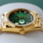 Rolex Day-Date Ombre Green Dial Imitation Watches Gold Wrapped Custom GM Factory 40mm - Image 7