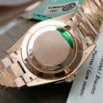 Rolex Day-Date Dial Blue Copies Watch Custom Weight 186Gram 18K Gold Wrapped 40mm - Image 6