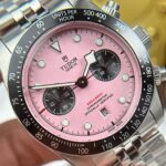Tudor Luxury Fake Watches Black Bay Chronograph Pink Dial TW Factory 41mm - Image 3