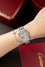 Cartier Panthere WSPN007 Demi Rose Gold Replica Watch Diamonds Moissanite Hong Kong 27x37mm - Image 7