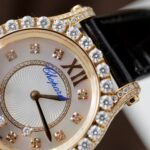 Chopard Happy Sport 274809 Copies Watch 18K Gold Wrapped + Diamonds Moissanite Custom 36mm - Image 5