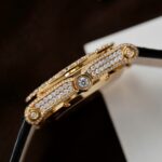 Chopard Happy Sport 274809 Copies Watch 18K Gold Wrapped + Diamonds Moissanite Custom 36mm - Image 8