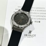 Hublot Classic Fusion Replica Watch With Moissanite Diamond Rubber Strap HB Factory 33mm - Image 2