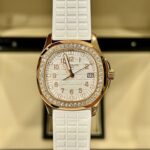 Patek Philippe Aquanaut 5067A Replica Watch White With Stone Bezel 35.6mm