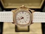 Patek Philippe Aquanaut 5067A Replica Watch White With Stone Bezel 35.6mm - Image 3