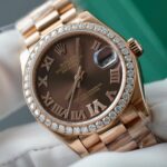 Rolex DateJust Women-s Copies Watch Diamonds Moissanite + 18K Gold Wrapped 31mm - Image 4