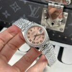 Rolex DateJust Replica Watch Women Dial Pink Bezel Diamonds CZ THB Factory 31mm - Image 3