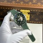 Omega Aqua Terra Worldtimer Imitation Fake Watches Green Dial Rubber Strap VS Factory 43mm