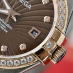 Omega Constellation Co-Axial Fake Watch Brown Dial Metal Strap 38mm - Image 6