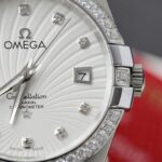 Omega Constellation Co-Axial Fake 11 Watch White Dial Metal Strap 38mm - Image 4