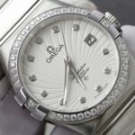 Omega Constellation Co-Axial Fake 11 Watch White Dial Metal Strap 38mm - Image 3